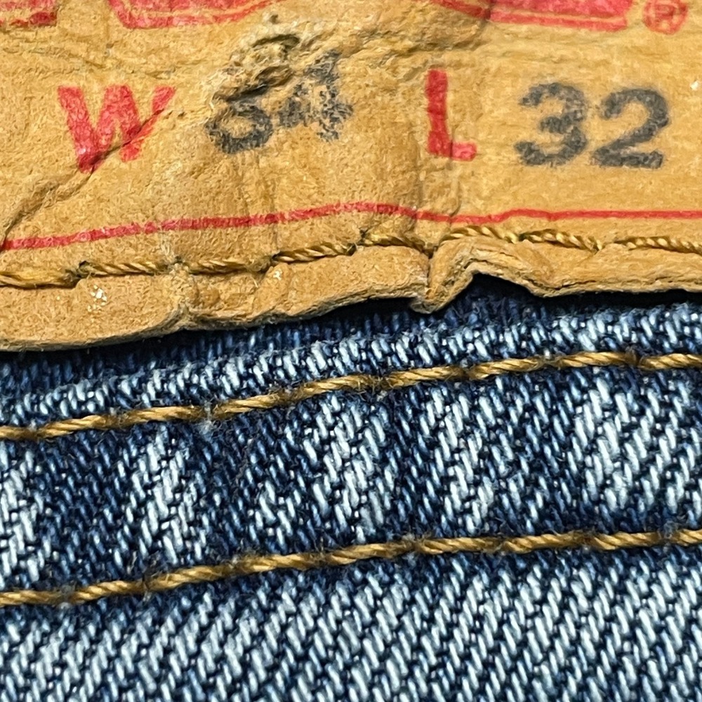 Levis 511 Mens Jeans 34x32 Light Wash Slim Jeans Frayed Hem Denim - Picture 6 of 16